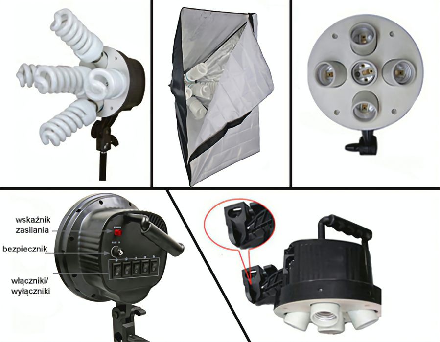 Постійний студійне світло 60х90 на 5 лампи + стійка SoftBox СофтБокс