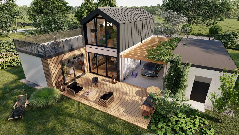 Dom Modułowy DOMIKO - konstrukcja stalowa do 100m2 Toruń i Cała Polska