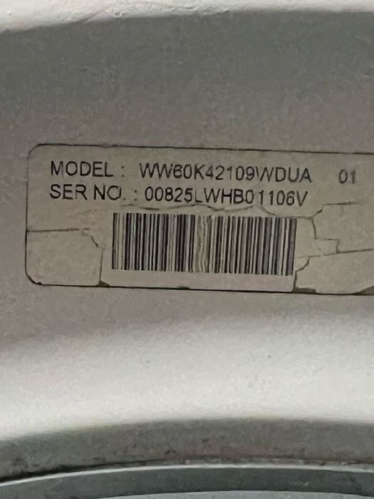 Запчастини для пральної машини Samsung Eco buble 6 кг WW60K42109WDUA