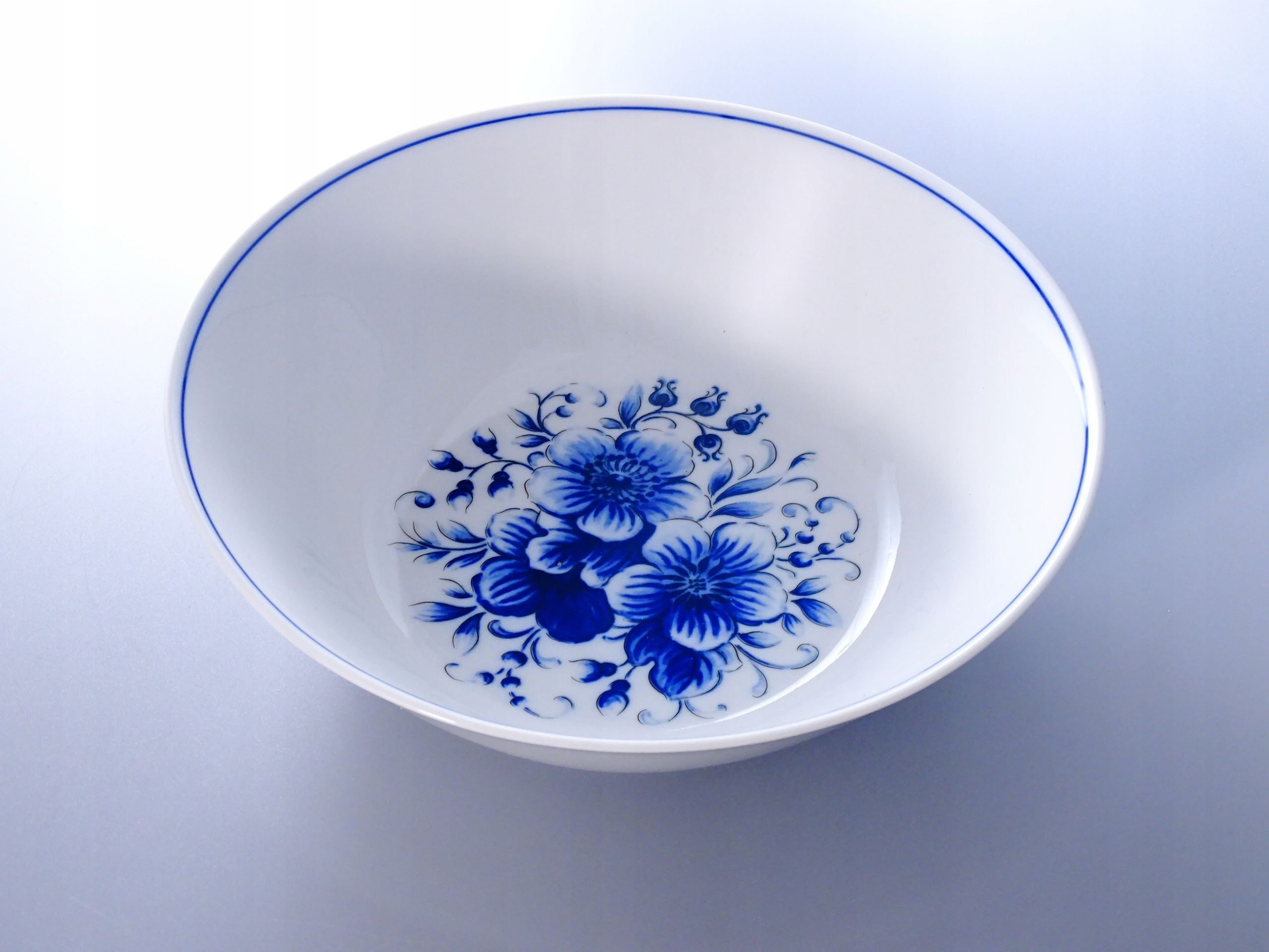 piękna misa salaterka porcelanowa kobaltowe kwiaty