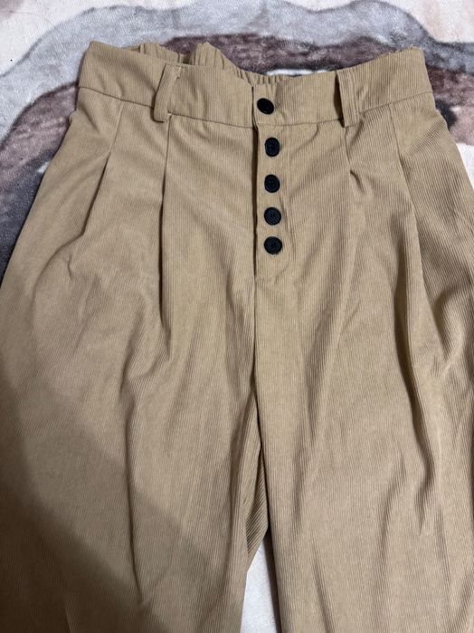 Шикарні вельветові штани палаццо на розмір хл-ххл