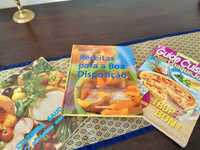 3 Indispensáveis Livros de cozinha, receitas de boa disposição, menús