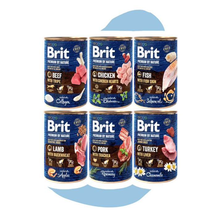 Brit Premium by Nature Mix smaków 6x800g Karma mokra
