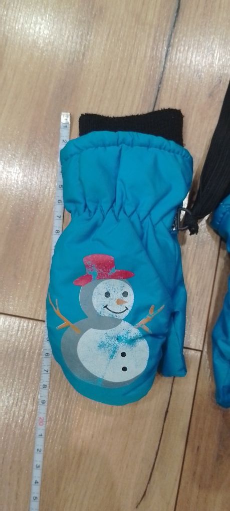 Дитячі рукавички, рукавиці на резинці сніговик