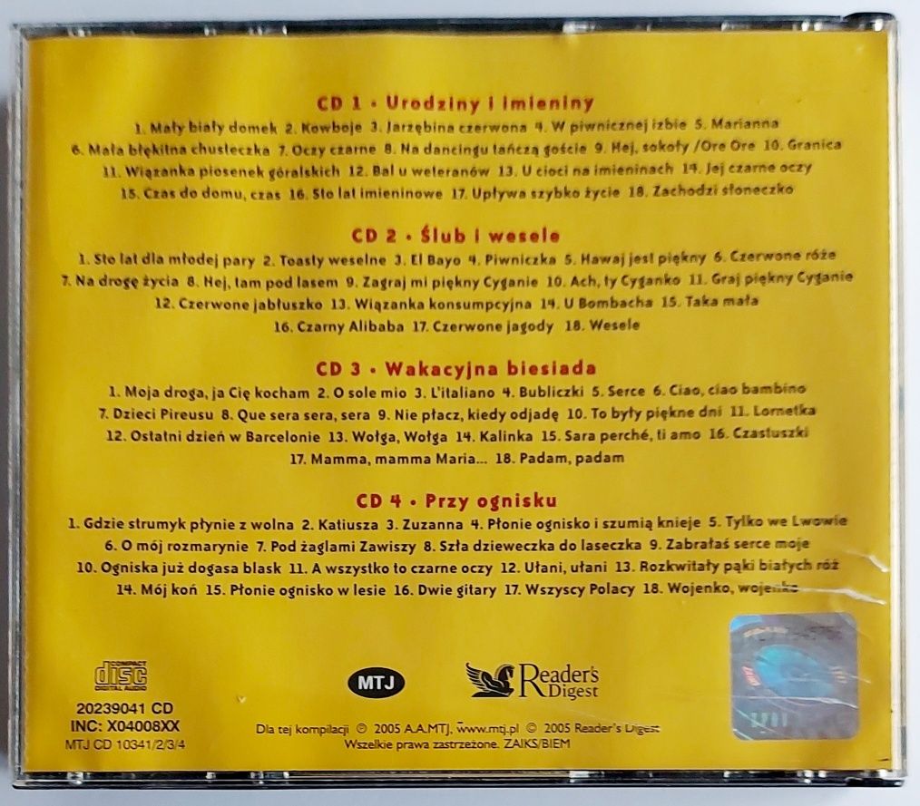 Muzyka Na Każdą Okazję 4CD Box 2005r