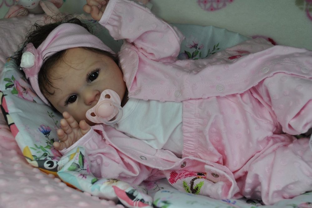 Lalka reborn j. silikonowa realistyczna 53 cm baby niemowlę certyfikat