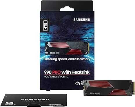 SSD накопичувач m.2 Samsung 990 PRO with Heatsink 4 TB (MZ-V9P4T0CW)