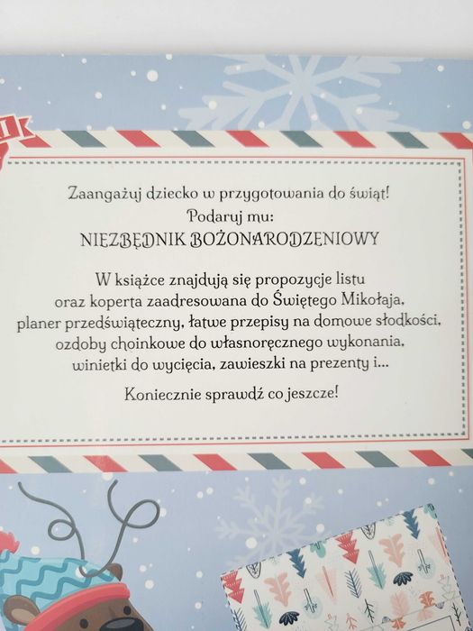 Niezbędnik Bożonarodzeniowy zeszyt zadań bombki list do Mikołaja 3+