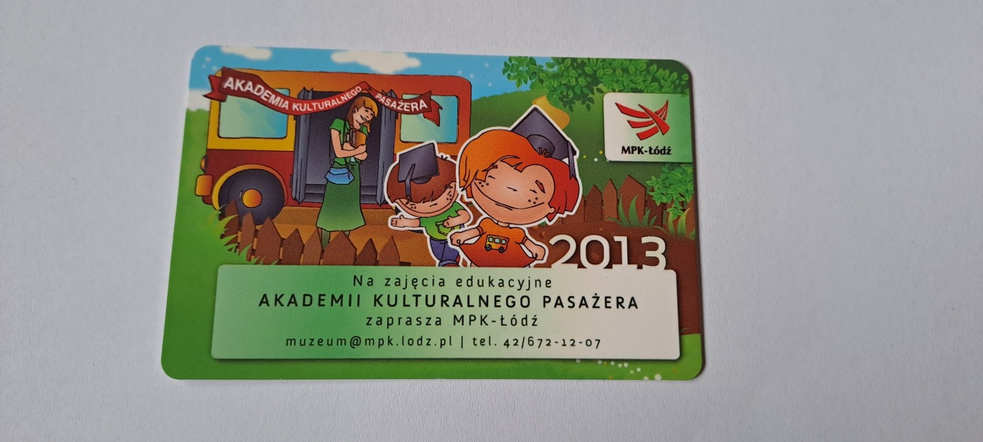 Kalendarz listkowy MPK Łódź 2013 - kalendarzyk