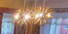 Zestaw kpl. lampa wisząca ,lamka stojąca , kinkiety,  oświetlenie