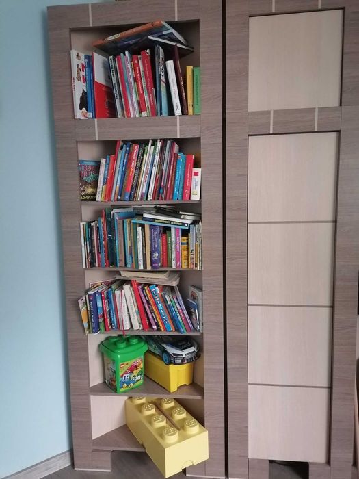 Meble VOX Modern dąb/cremona regał narożny z nadstawką