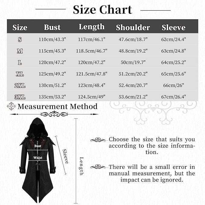 Płaszcz gotycki przebranie wiktoriańskie przebranie M