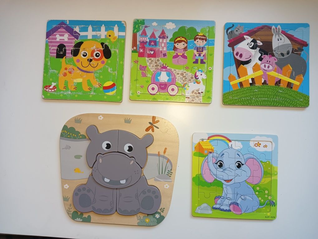 Puzzle drewniane 9-16 elementów