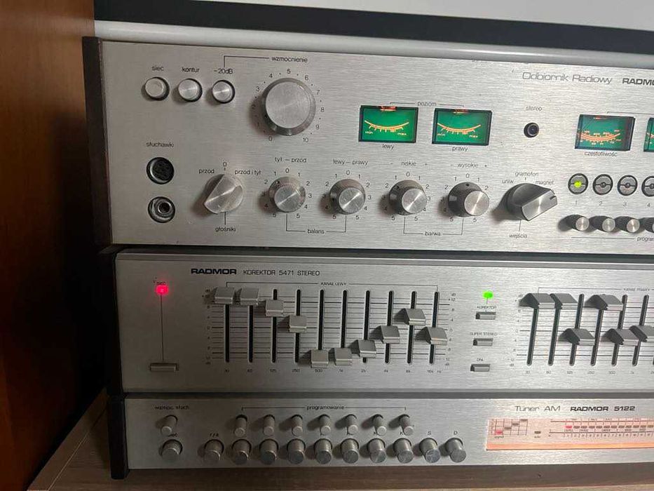 zestaw ampituner Radmor 5102, tuner 5122, korektor 5471 super stan