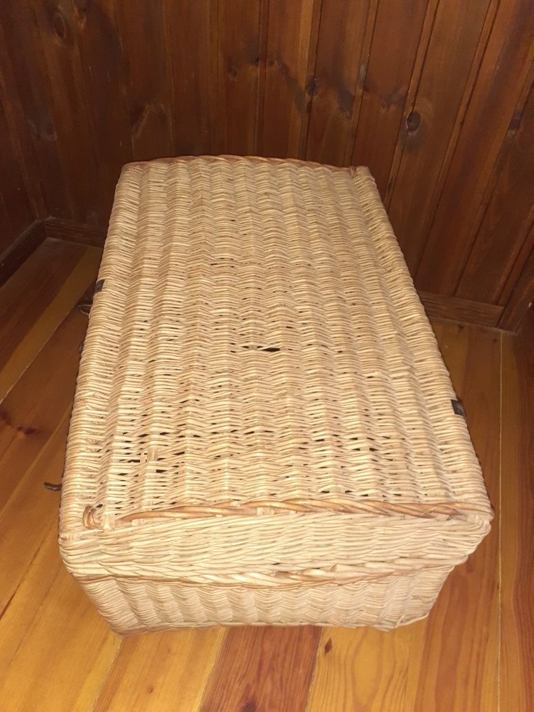 Редкий старинный плетёный чемодан, сундук. СССР