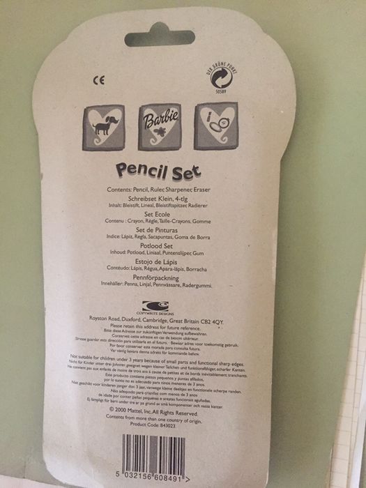 Conjunto lápis BARBIE Vintage