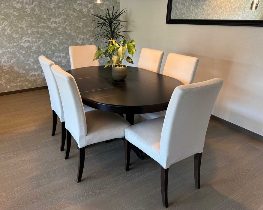 Conjunto de sala de jantar e estar