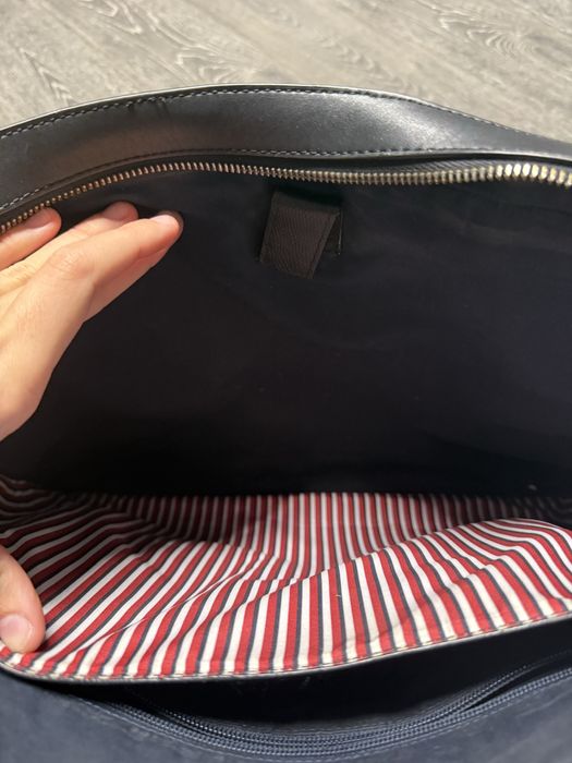 Сумка для ноутбука Business Leather Slim Comp Bag AM0AM06462, черная