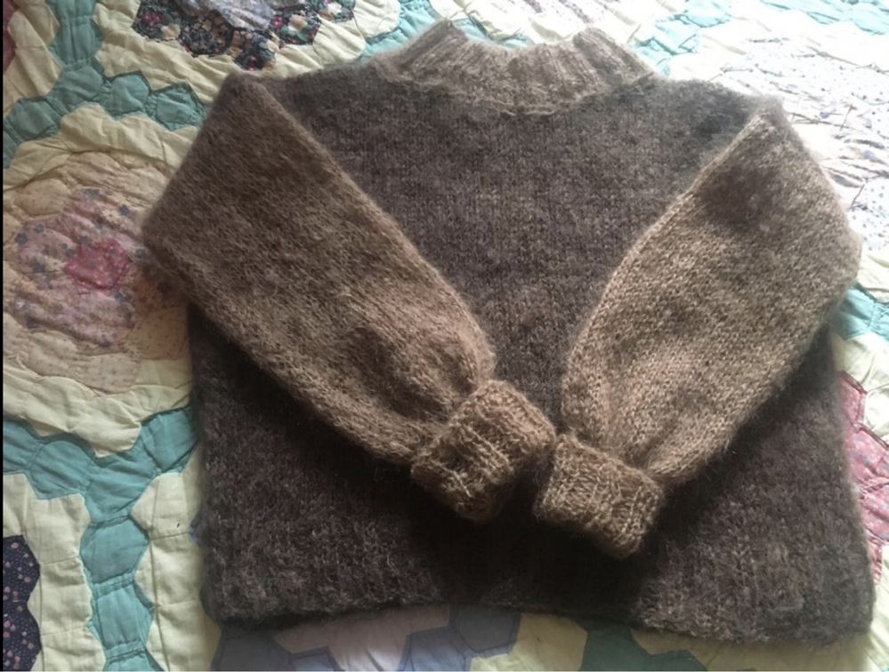 Hand made sweter golf wełna 100%, ciepły i bardzo miły w dotyku