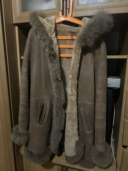 Дублянка натуральна з капюшоном