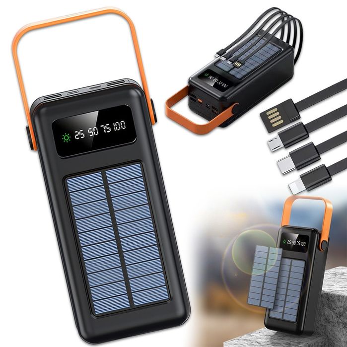 Внешний аккумулятор PowerBank 50000 mAh с солнечной панелью