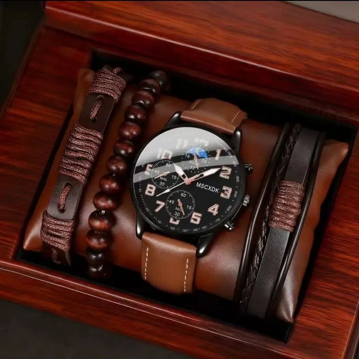 Zegarek męski plus bransoletki komplet