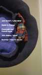 Made in France  Francuski damski beret wełniany, 70% Wełna, Roz. 51-55