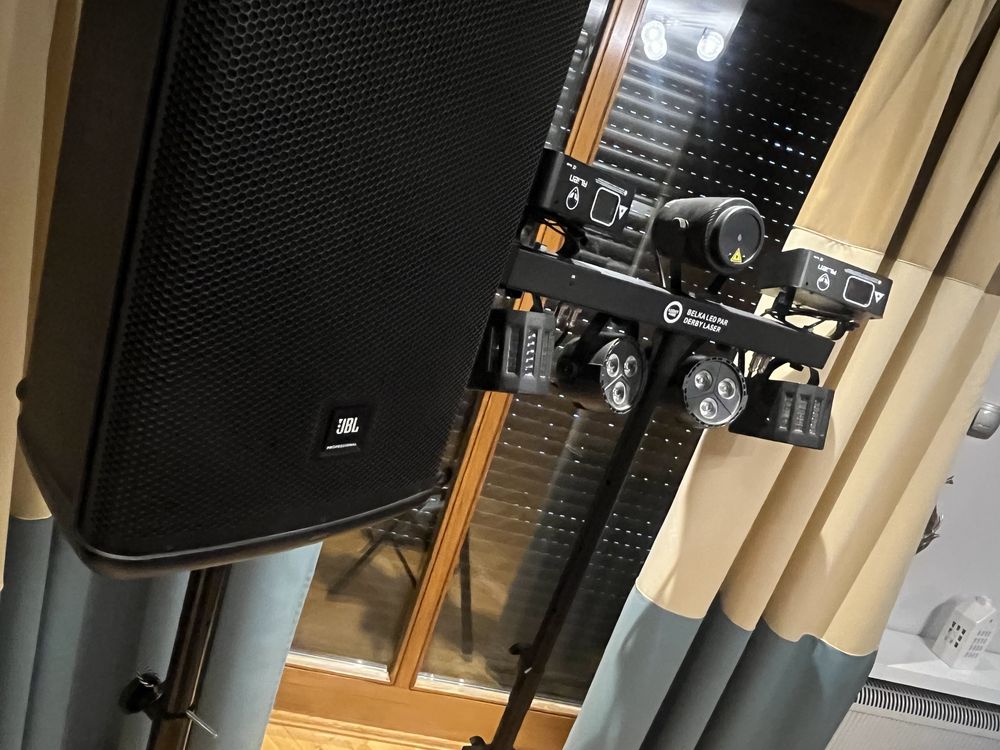 Obsługa imprez wynajem głośnik jbl eon 712 oświetlenie nagłośnienie