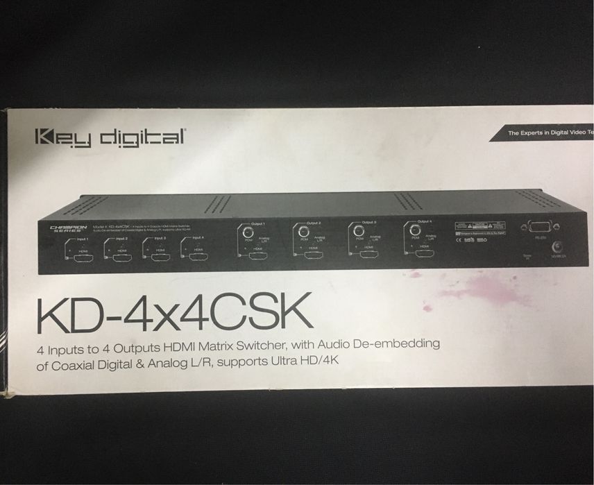 Key Digital KD-4x4CSK 4K HDMI matrix
