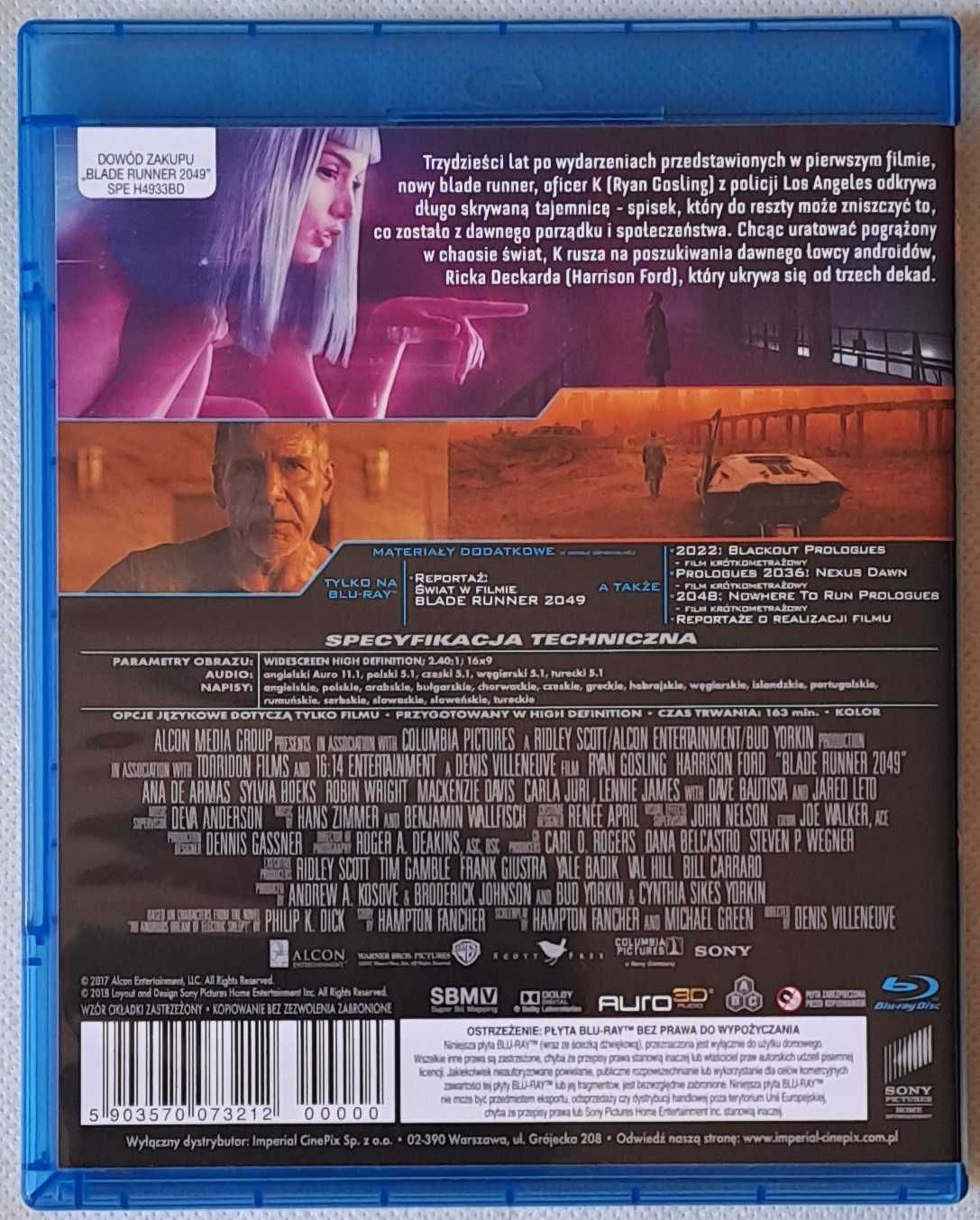 Blade Runner 2049 (Blu-ray) Lektor PL / Ideał