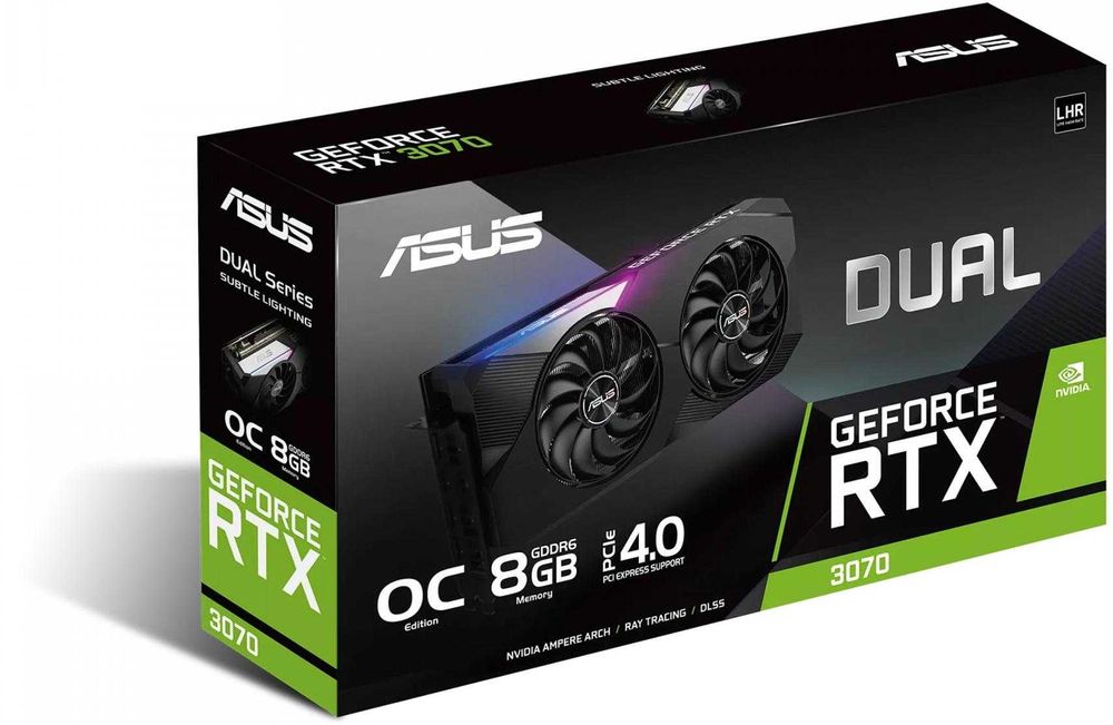 ASUS Dual GeForce RTX 3070 На пломбах , Чудовий стан