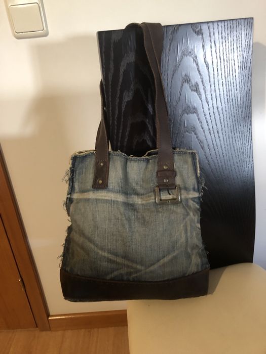 Carteira de senhora Salsa, em ganga e cabedal