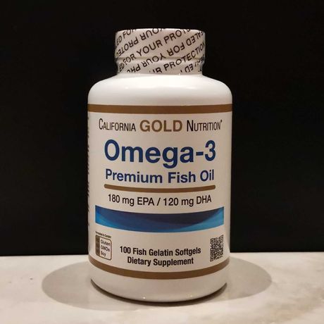 Рыбий жир Омега 3 - 100 капсул California Gold Nutrition / США