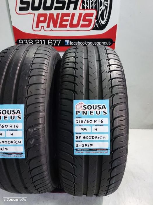 2 pneus semi novos 215-60r16 bf goodrich - oferta dos portes 85 EUROS