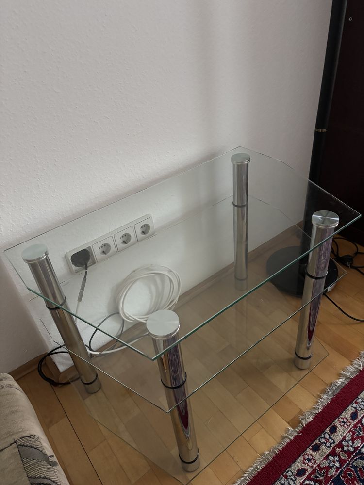 Szklany stolik rtv pod telewizor szklo