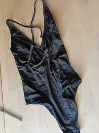 Czarny kostium strój kąpielowy jednoczęściowy h&M 36 S
