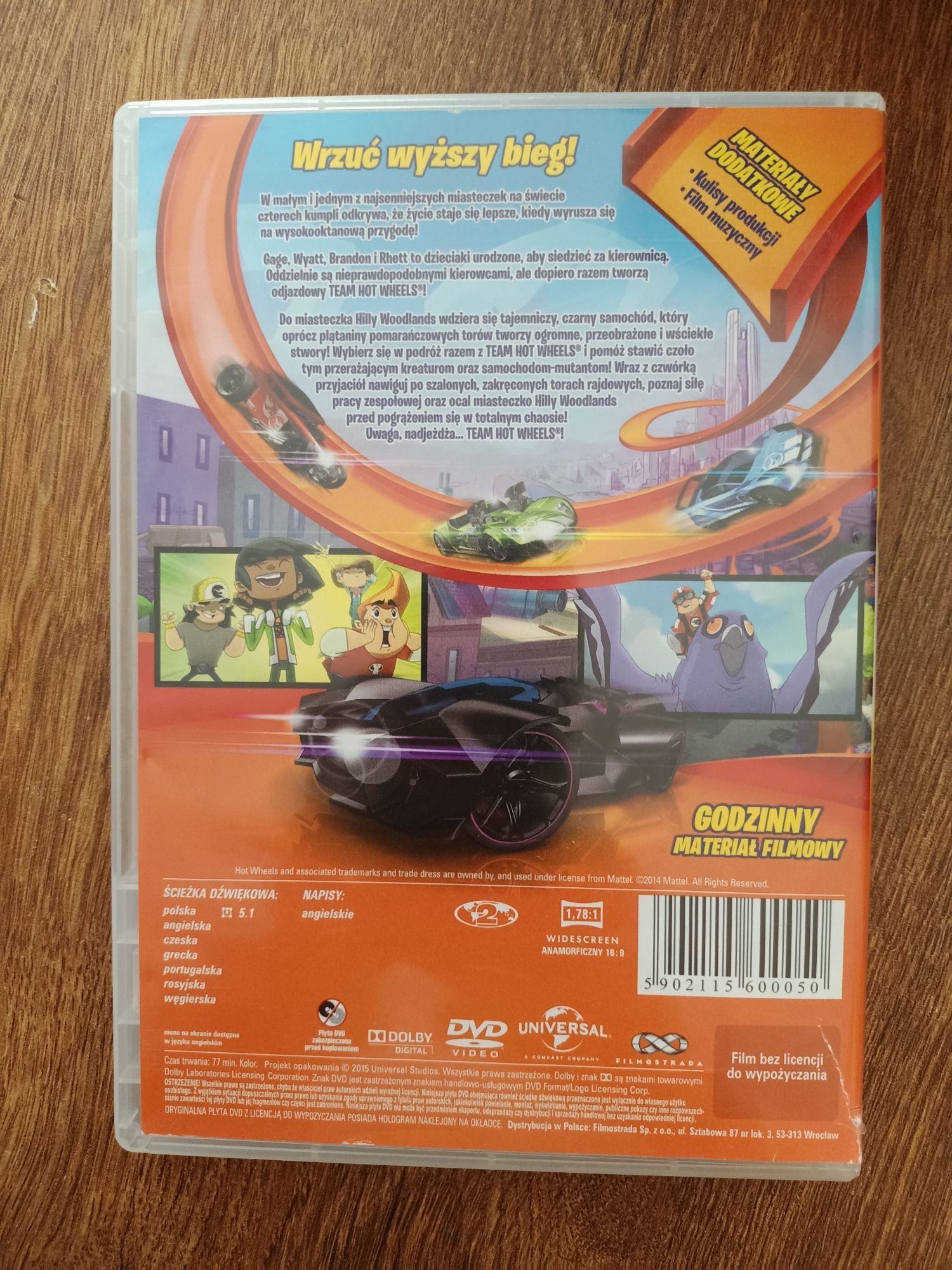 Dvd team hot wheels odjazdowa przygoda