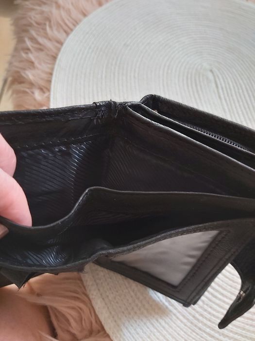 Portfel skórzany czarny