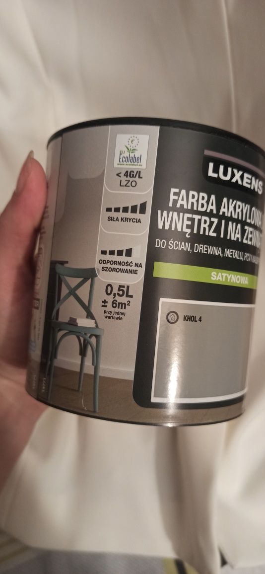 Emalia akrylowa jednowarstowa 0.5 L x2 farba 1l  luxens