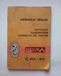 PRL instrukcja obsługi "Domowe zygzakowe maszyny do szycia " 1976