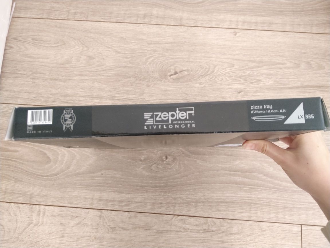Zepter - Forma do pizzy 24 cm, wys. 2.2 cm stal szlachetna