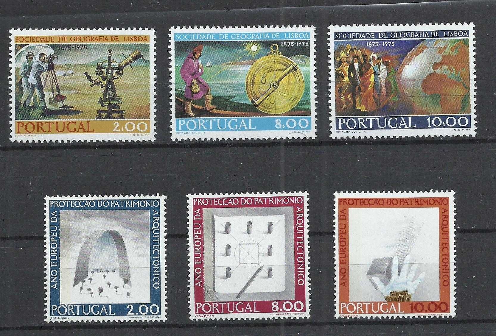 Selos portugueses – Ano completo de 1975, 33 selos como novos