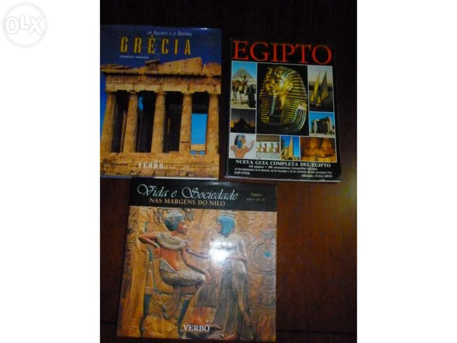 Livros alusivos a Grécia e Egipto
