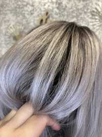 Окрашевание волос блонд колорист