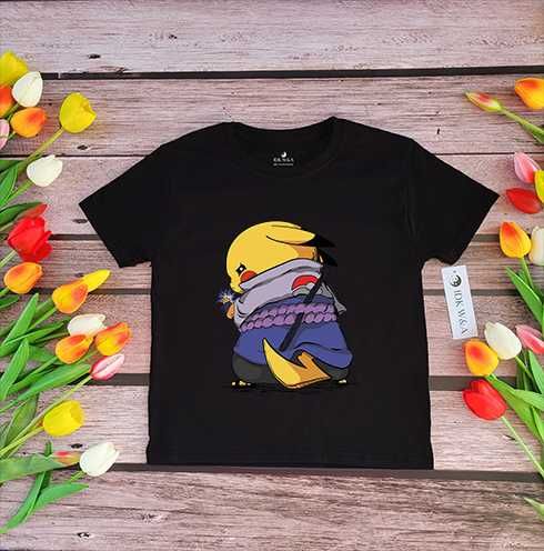 koszulka pikatchu ninja biała czarna 98-170cm bluzka t-schirt