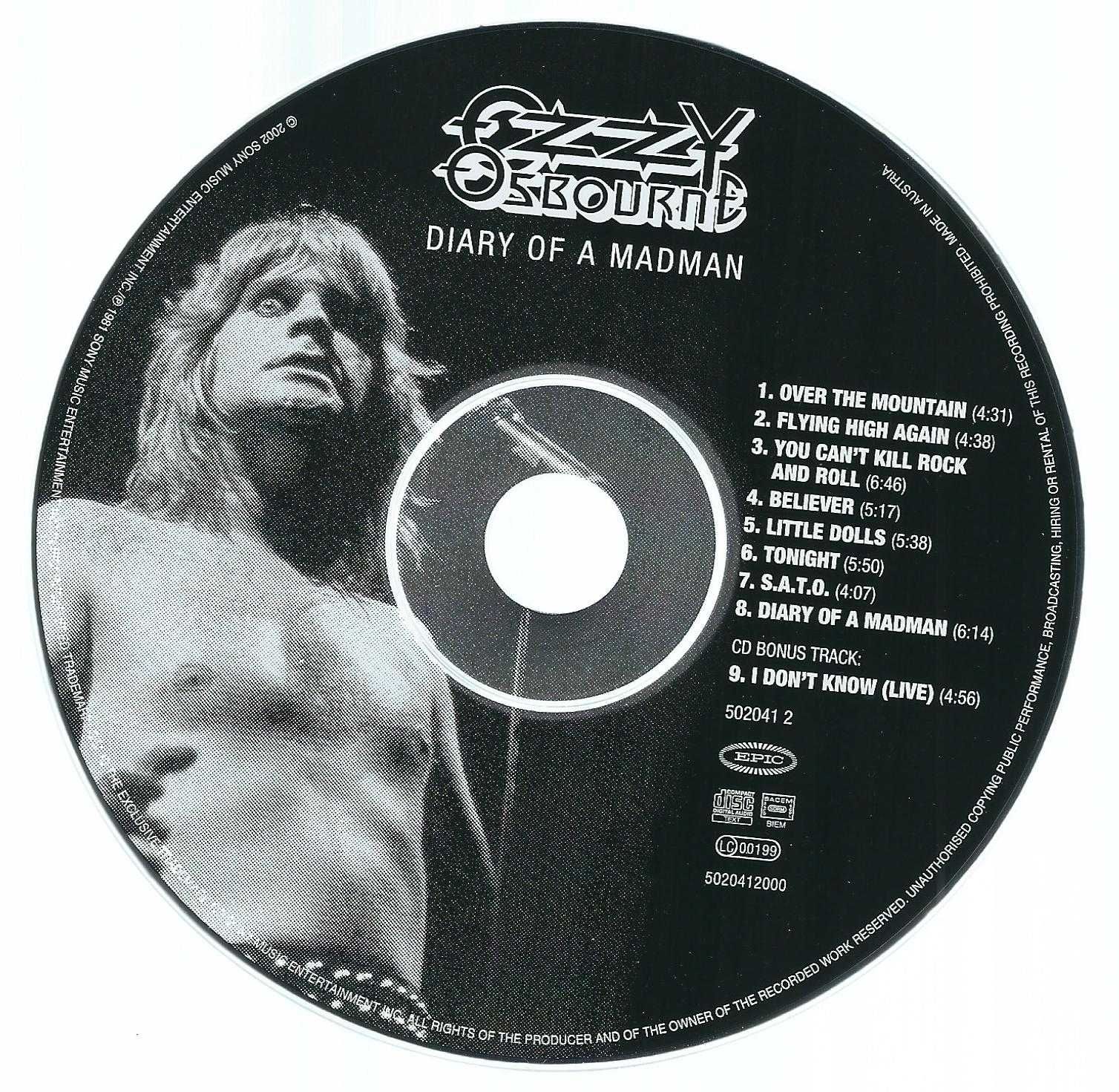 CD Ozzy Osbourne - Diary Of A Madman (2002) (Epic)