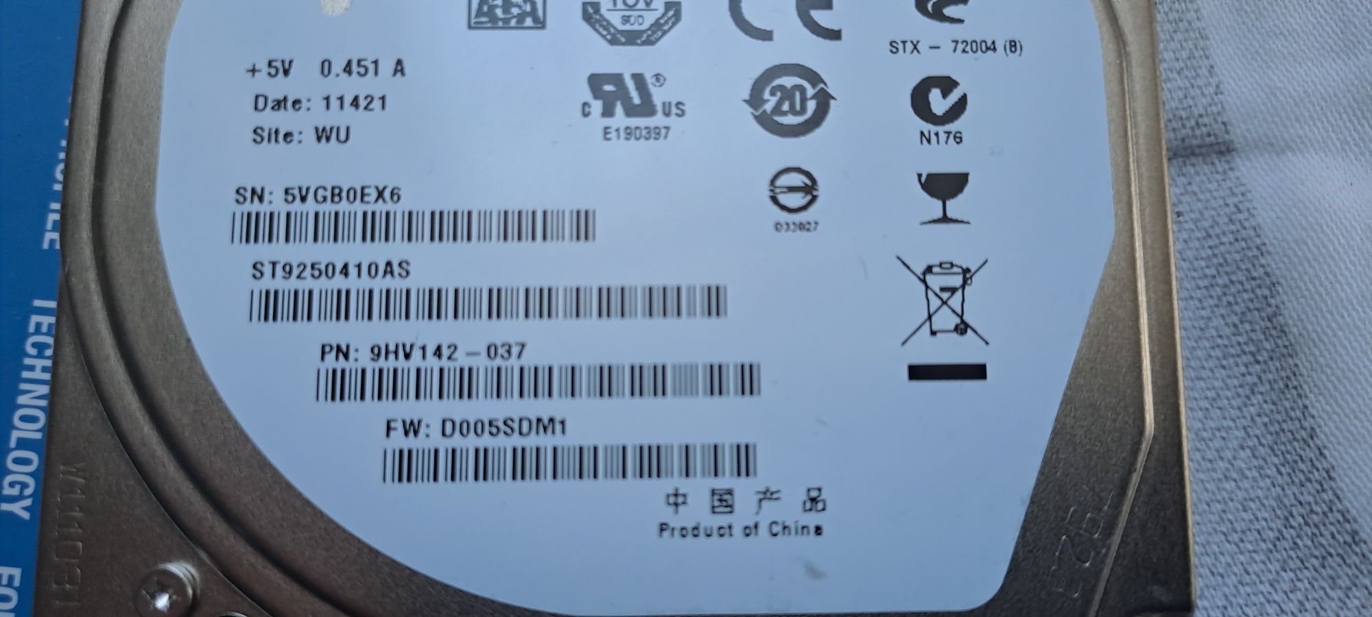 Dysk HDD 2,5 cala Seagate 250GB
