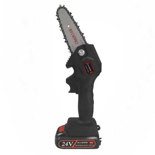 Пила цепная аккумуляторная Chainsaw міні (24V 2АКБ шина 170 мм кейс)