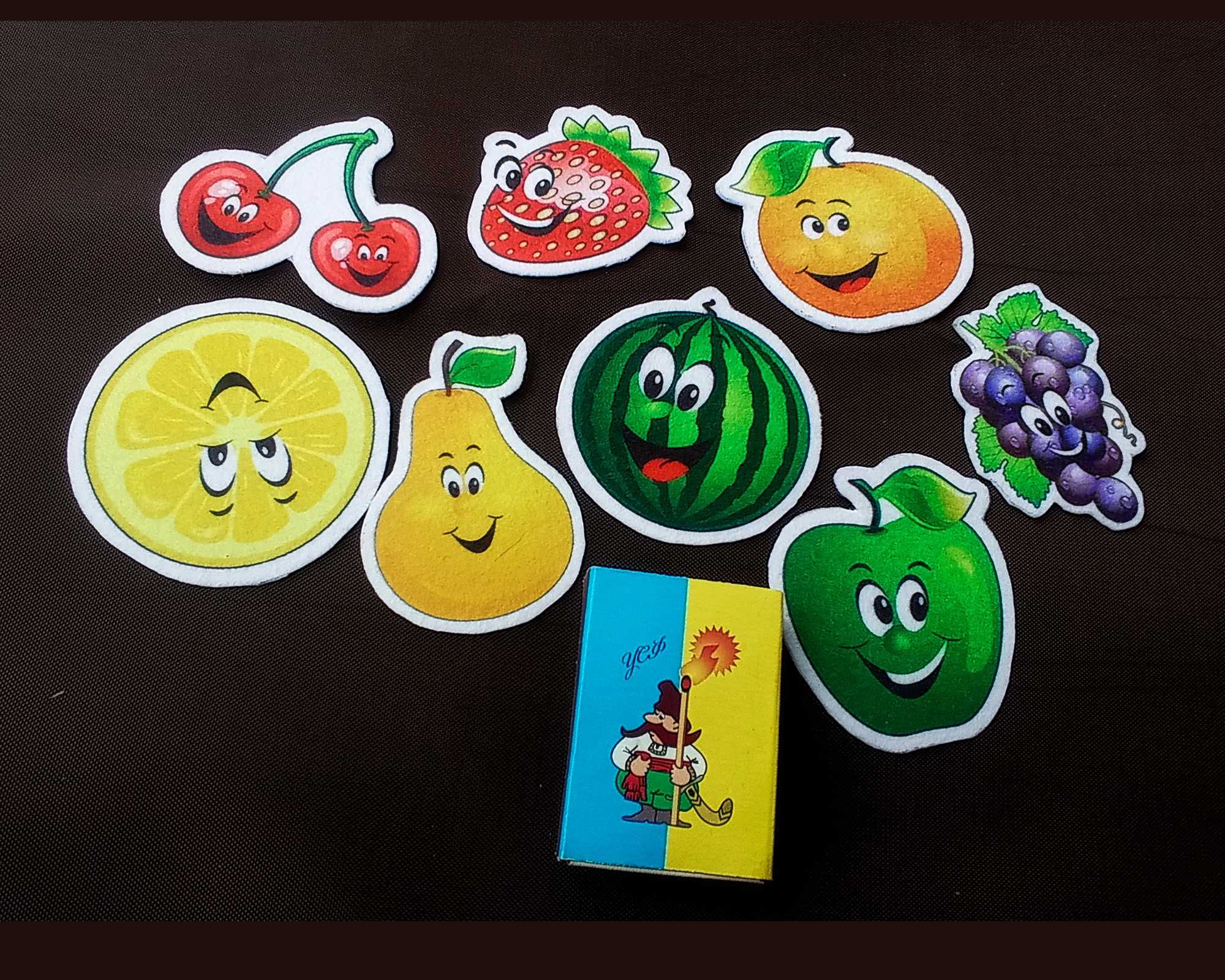 Фрукты развивающая игра из фетра. Новая