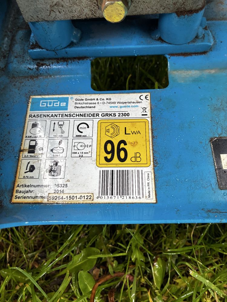 Obrzynarka spalinowa Güde do krawędzi trawnika